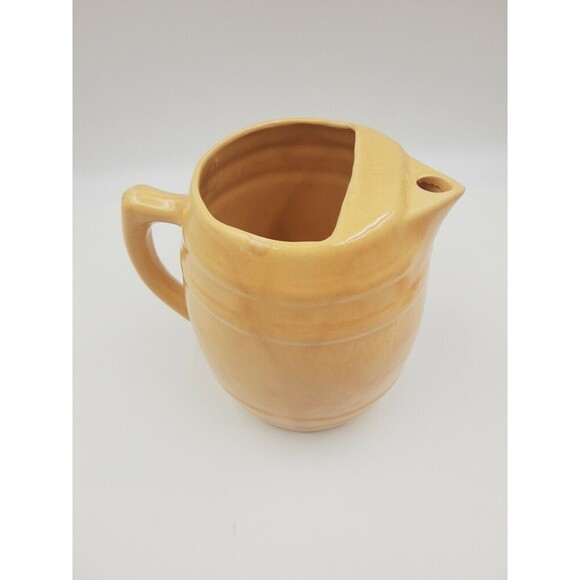 ANTIQUE UHL Ceramic Clay Pitcher Rustic Early Vintage American Pottery - Picture 2 of 10